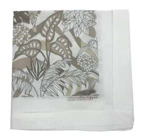 Sabi Jungle Neutral 22"X22" Hemstitch Dinner Napkins Set of 4