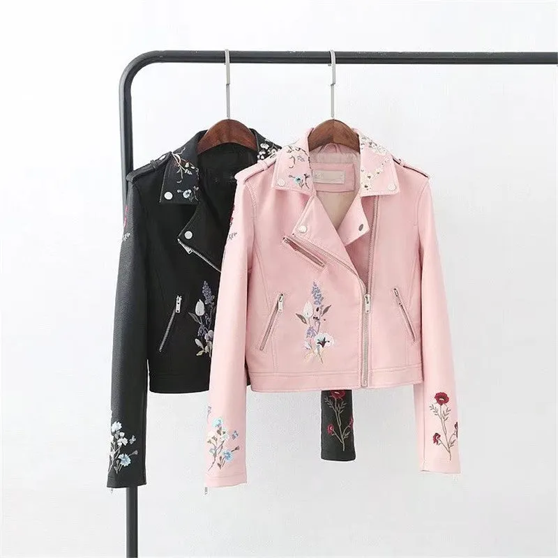 Sidiou Group Autumn Women Faux Leather Jackets