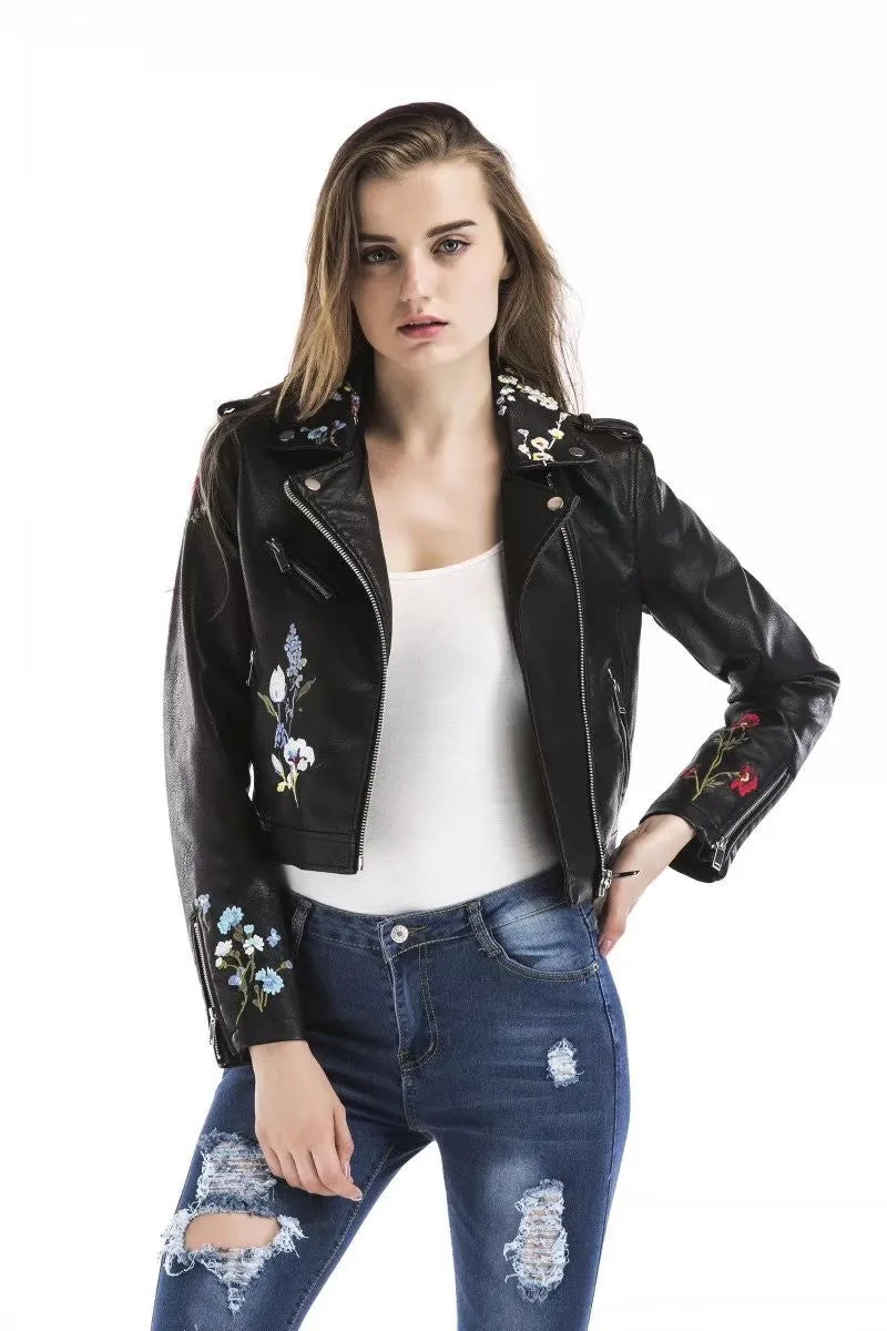 Sidiou Group Autumn Women Faux Leather Jackets