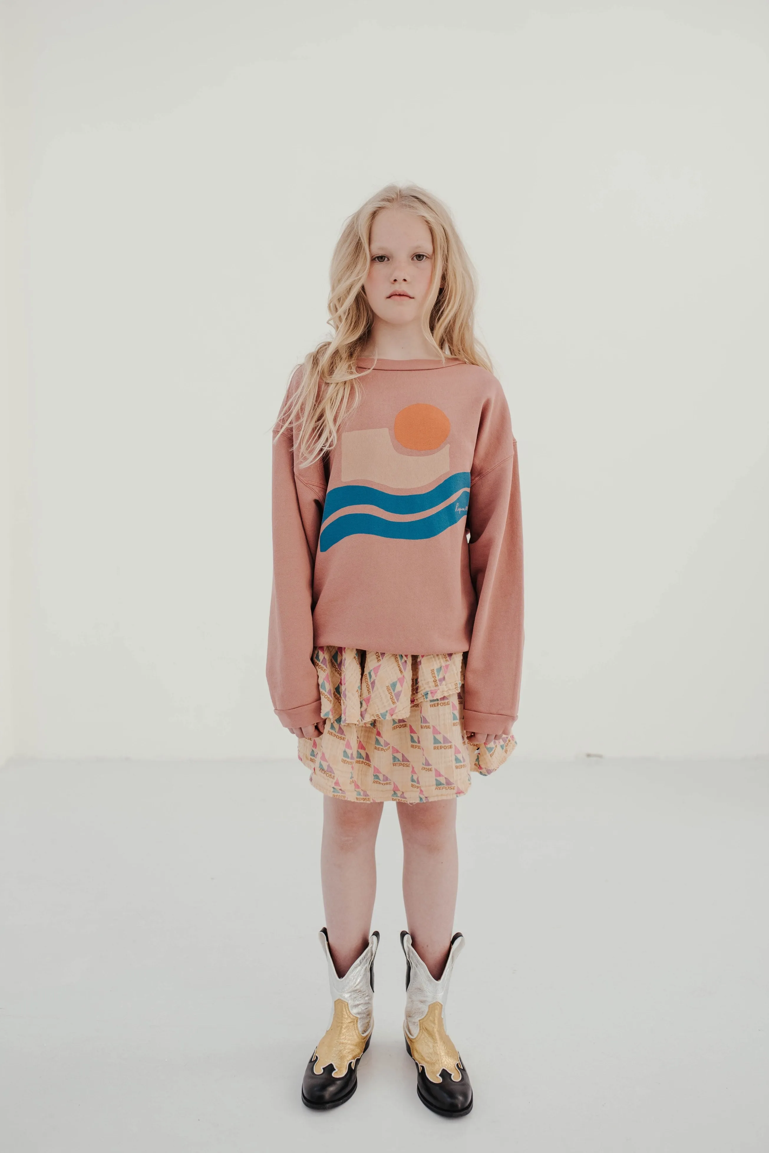 Skirt Ruffle Repose AOP