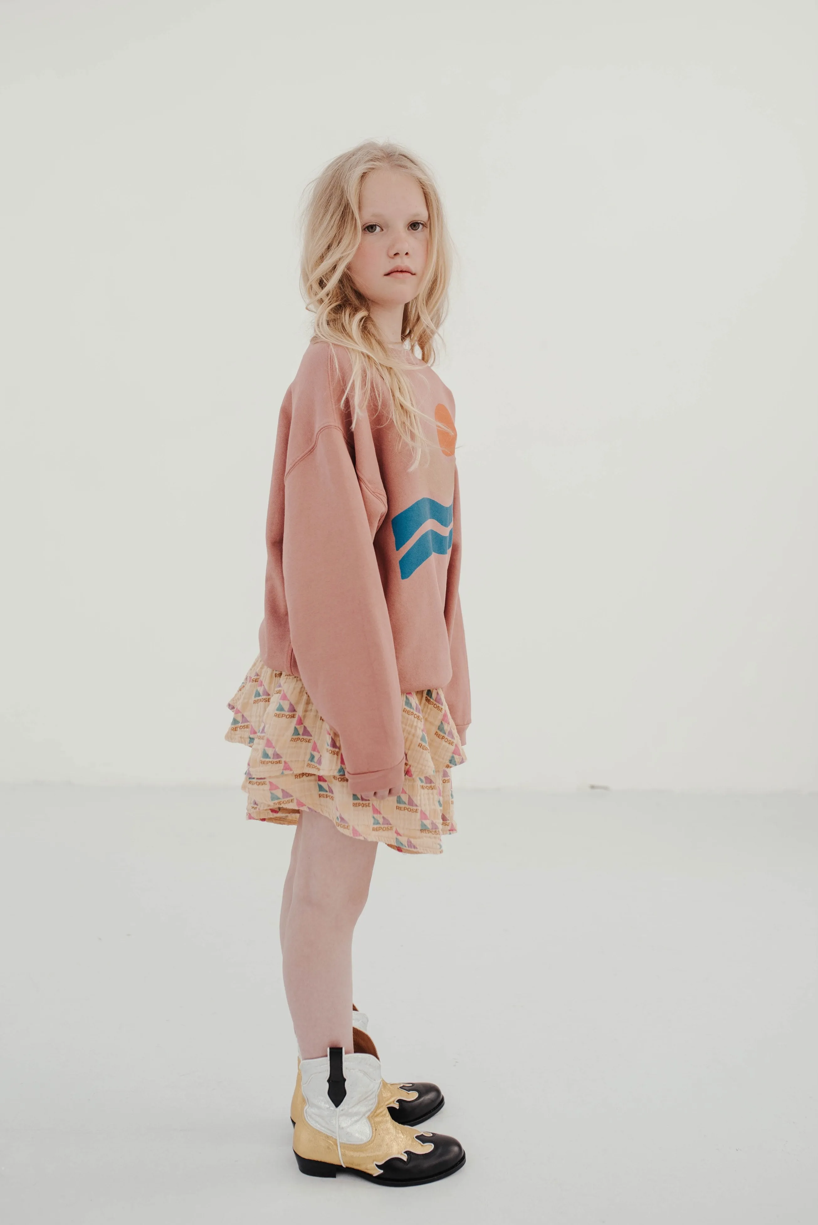 Skirt Ruffle Repose AOP