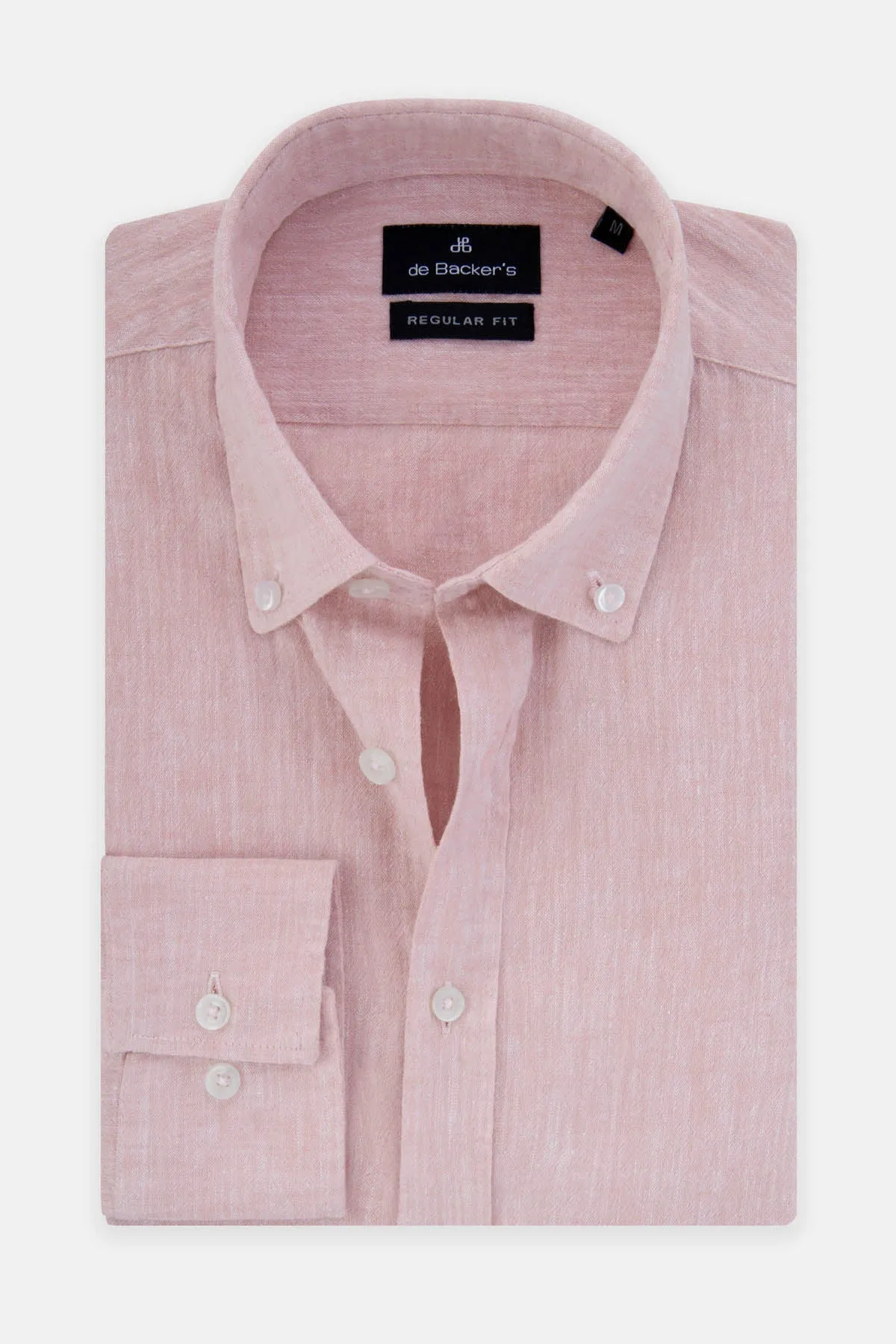 Solid Linen Tea Rose Casual Shirt