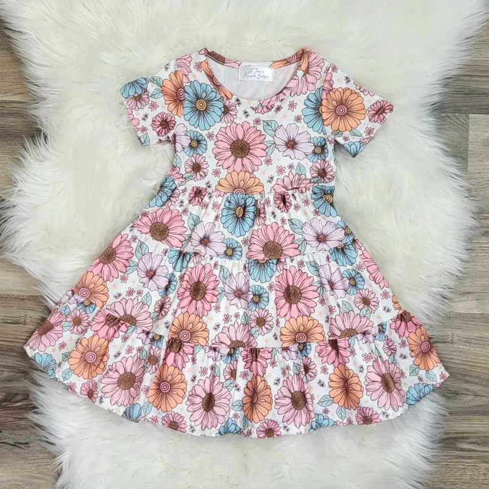 Spring Floral Tiered Dress