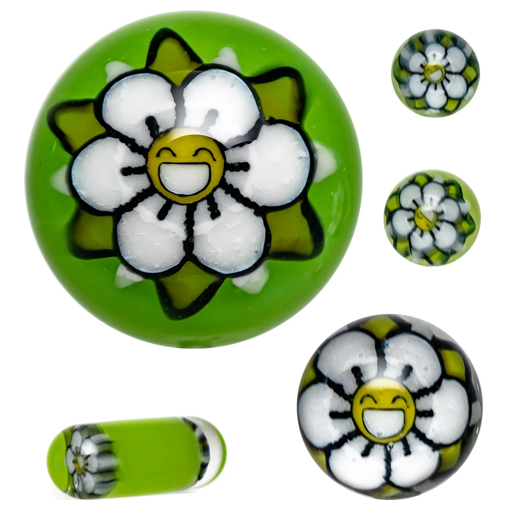 Steve H Glass - Standard Series Slurper Set - 5 Piece - Happy Flower - Antidote