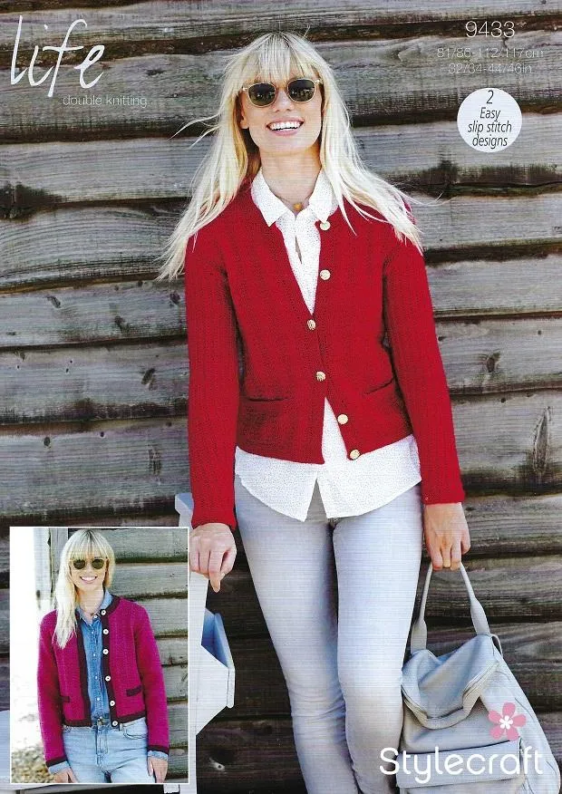 Stylecraft Life DK Pattern 9433 - Cardigans
