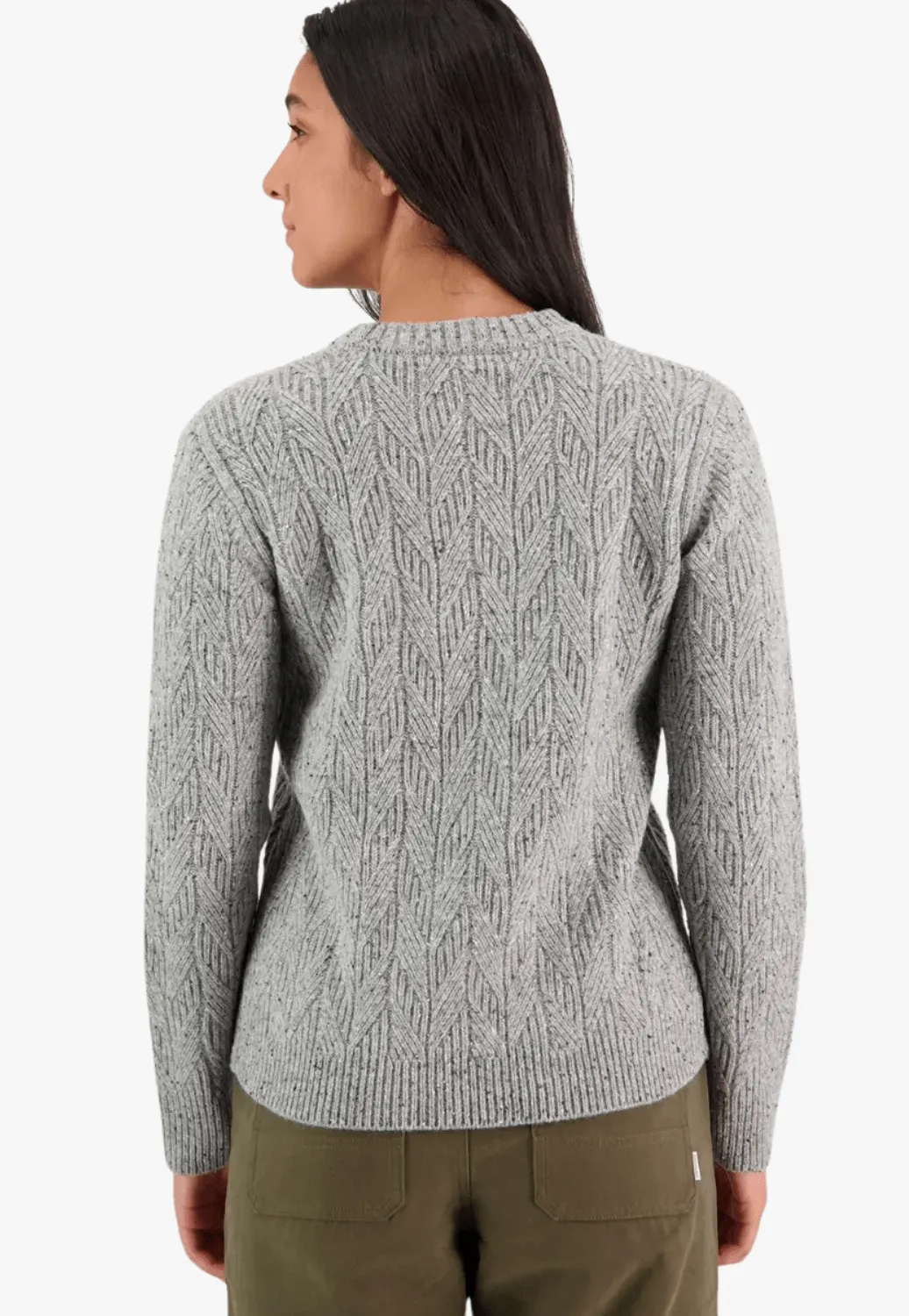 Swanndri Womens Kennedy point Cable Knit Crew