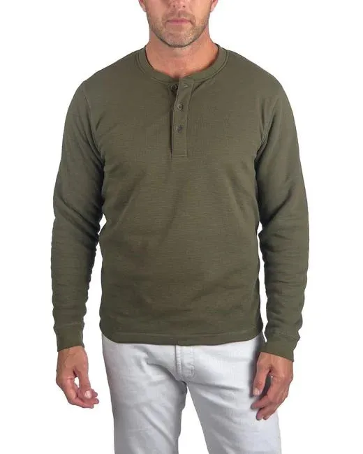 Tailor Vintage Airotec Performance Stretch Waffle Henley With Sherpa Lining