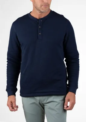 Tailor Vintage Airotec Performance Stretch Waffle Henley With Sherpa Lining