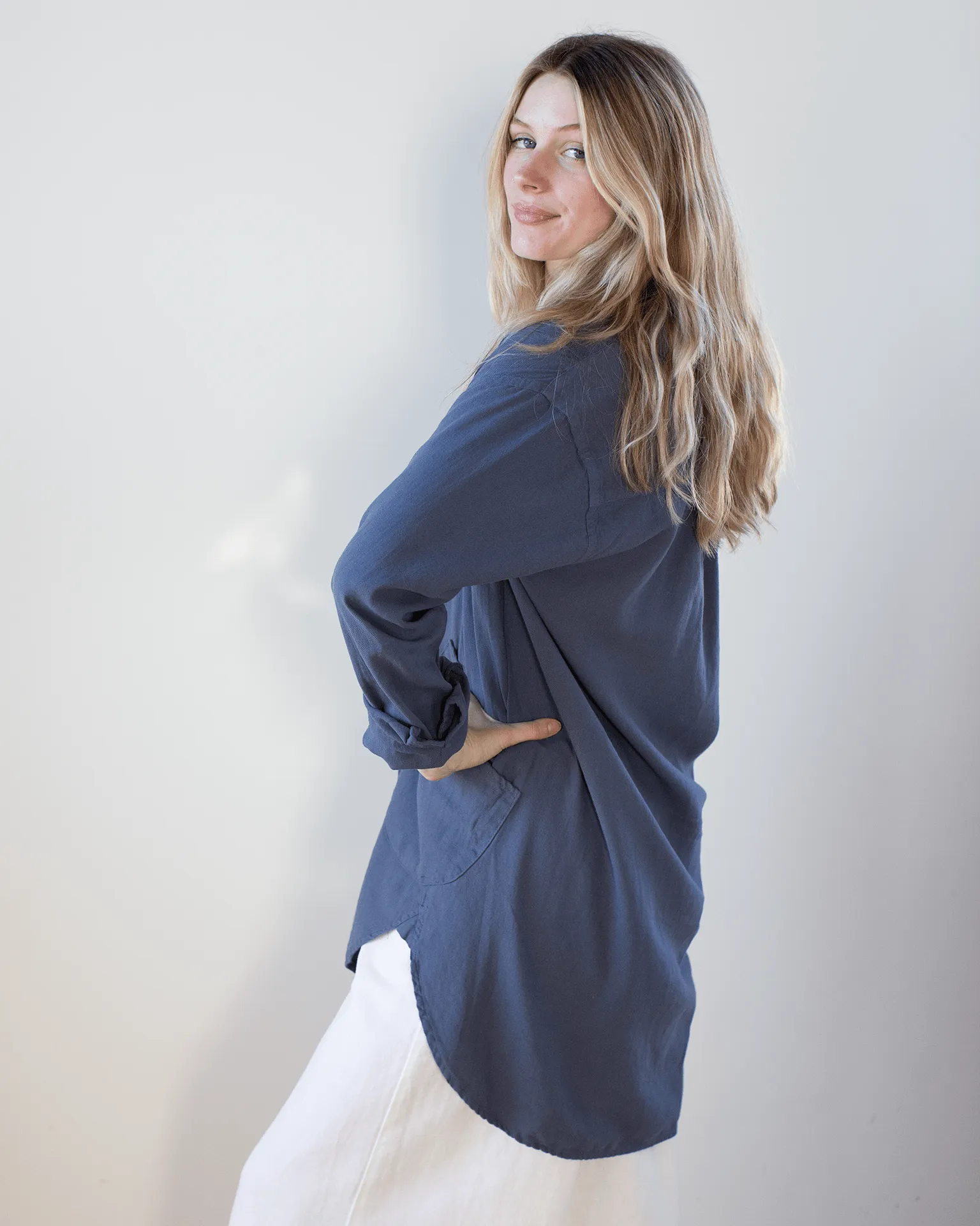 Teton Tunic - L/W Cotton Twill in Midnight