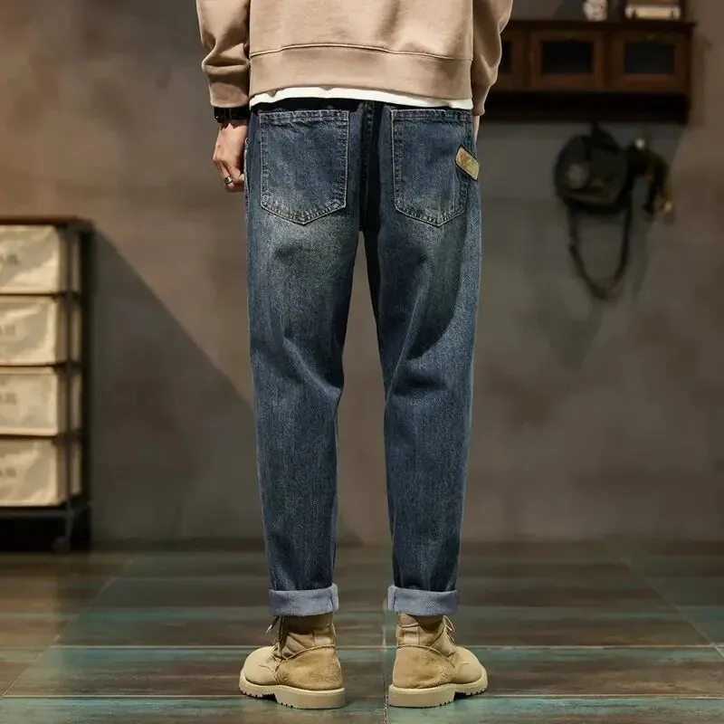 Thick Denim Fleece Loose Fit Jeans