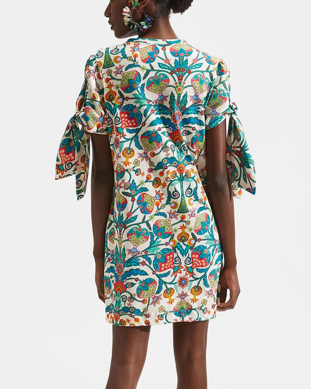 Tree Of Life Bianco Tie Dress