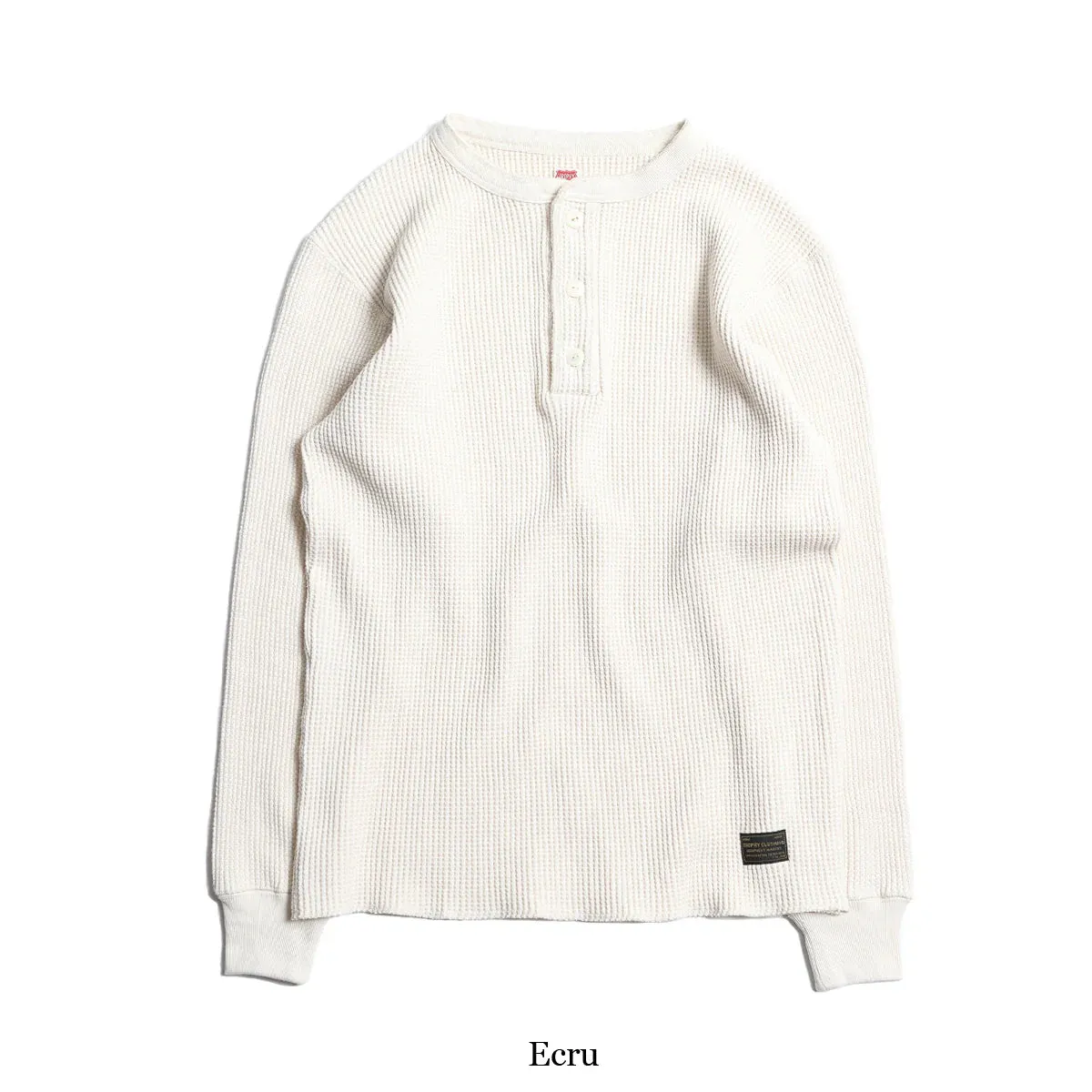 Trophy Clothing - Heavy Waffle Mil Henley - Ecru