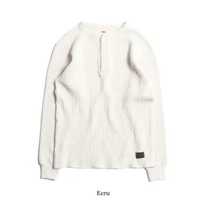 Trophy Clothing - Heavy Waffle Mil Henley - Ecru