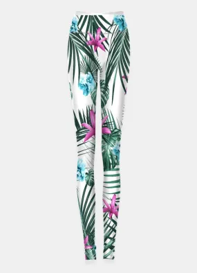 Tropical Flowers & Leaves legging