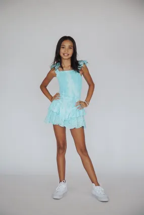 *Turquoise Tie Dye Ruffle Skirt*
