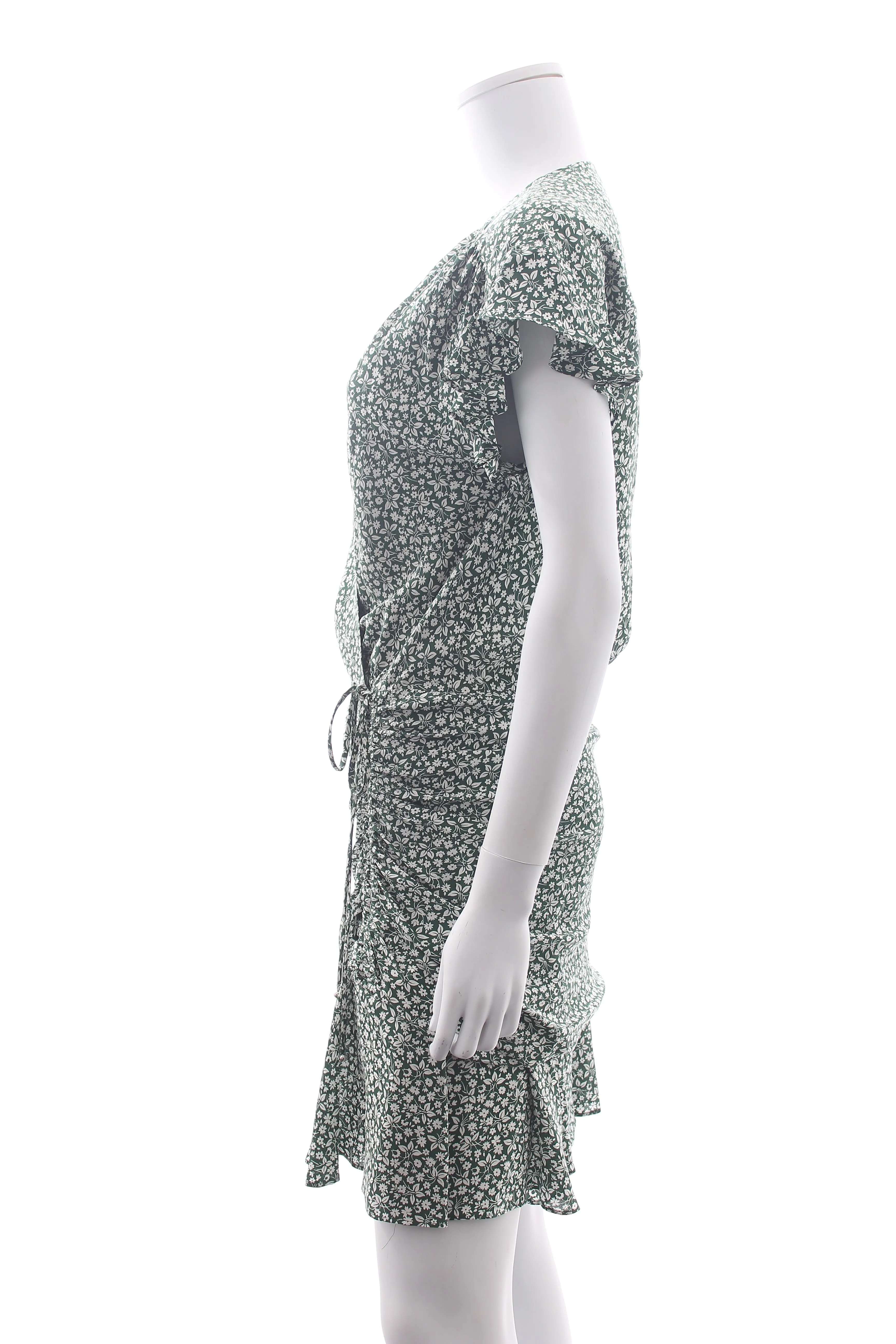 Veronica Beard Silk Floral Printed Wrap-Style Mini Dress