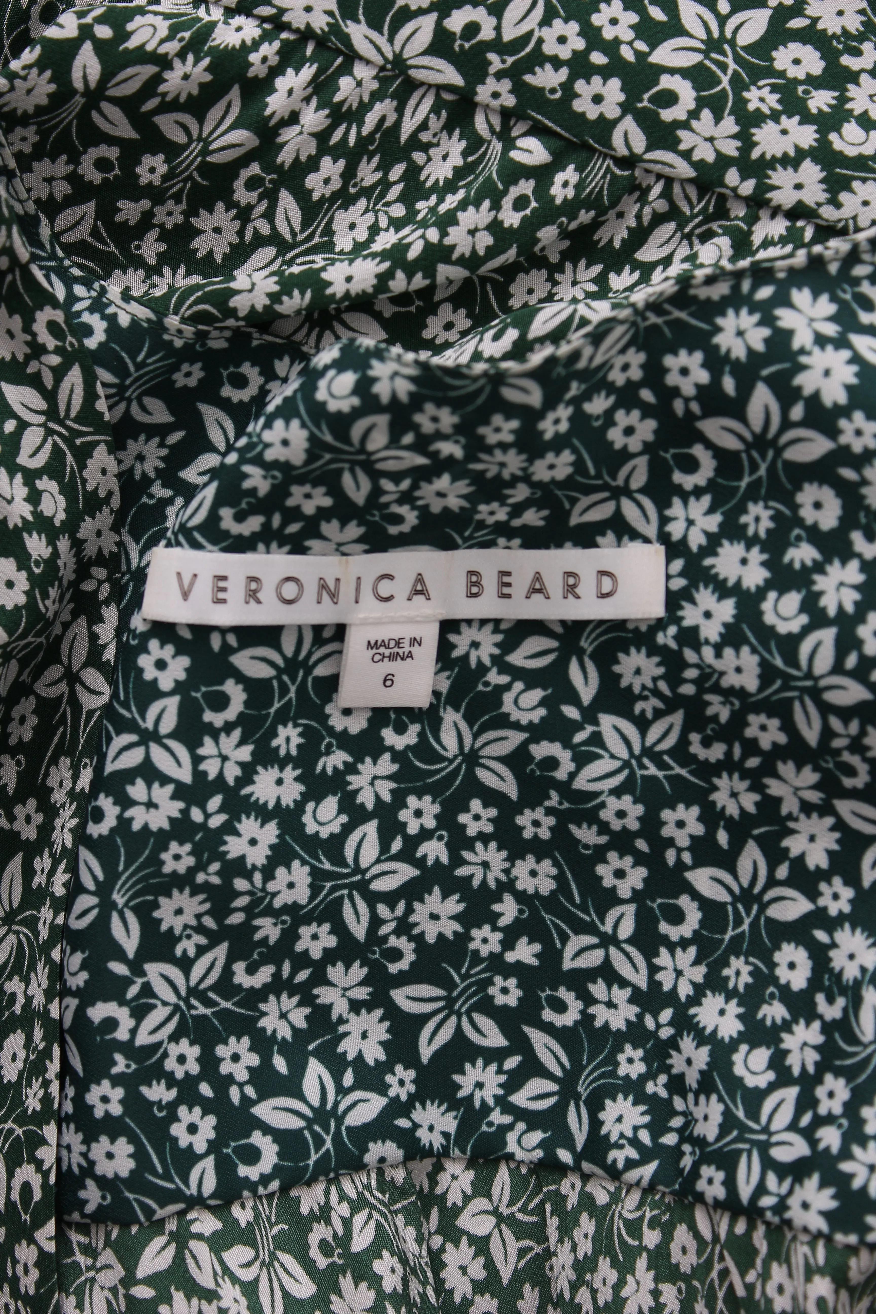 Veronica Beard Silk Floral Printed Wrap-Style Mini Dress