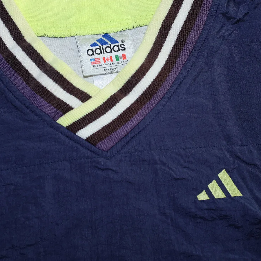 Vintage adidas V-Neck Windbreaker Large