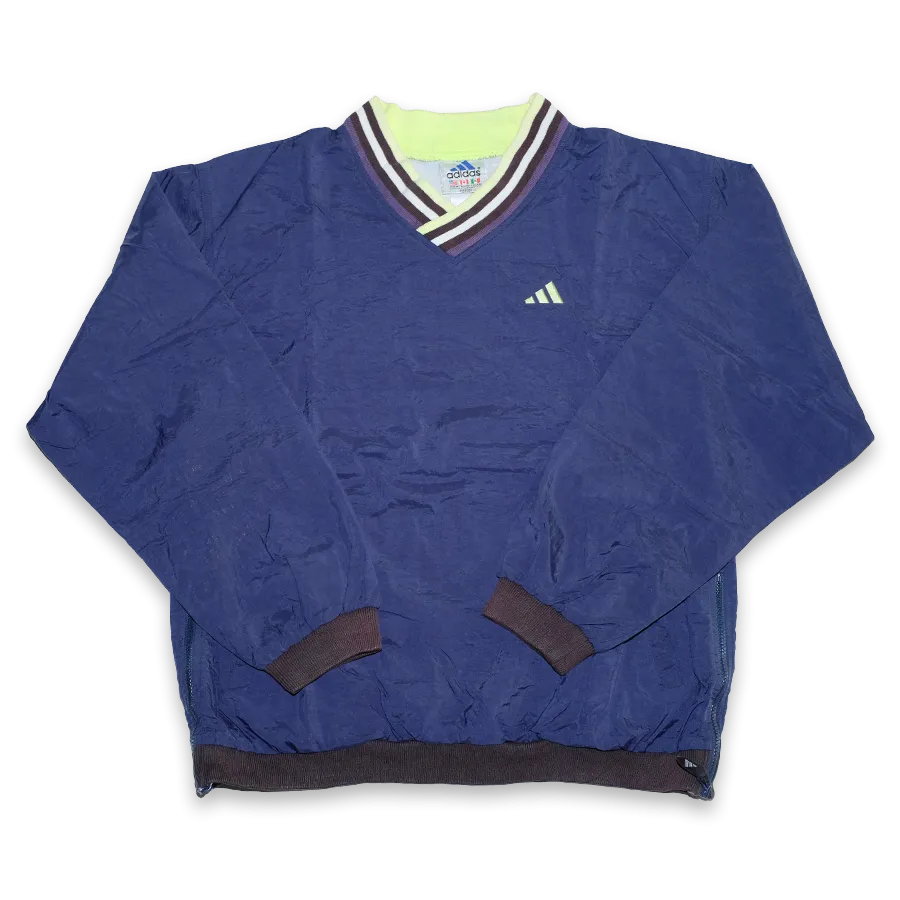 Vintage adidas V-Neck Windbreaker Large