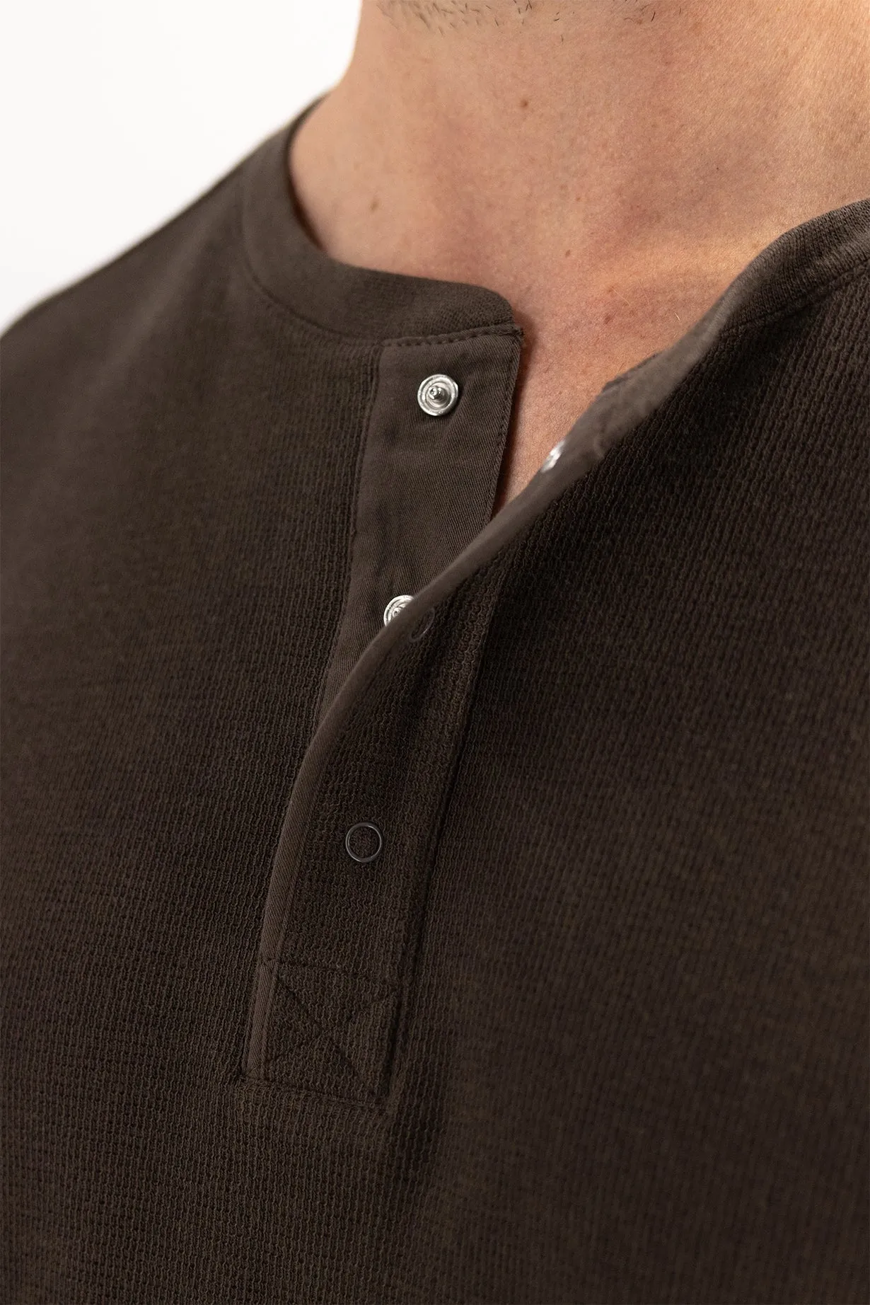 Waffle Henley - Dark Roast