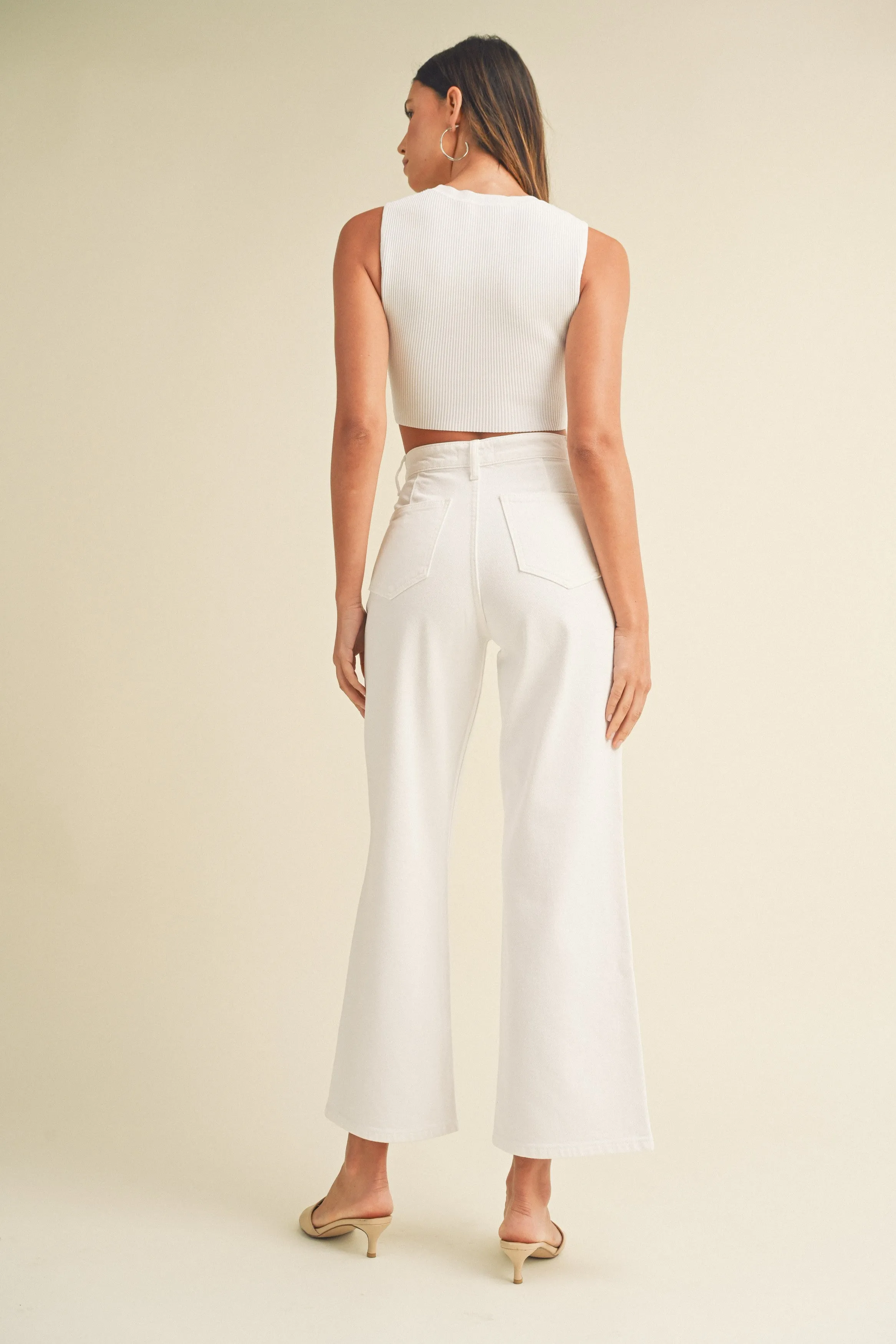 Welt Pocket Wide Leg Jeans