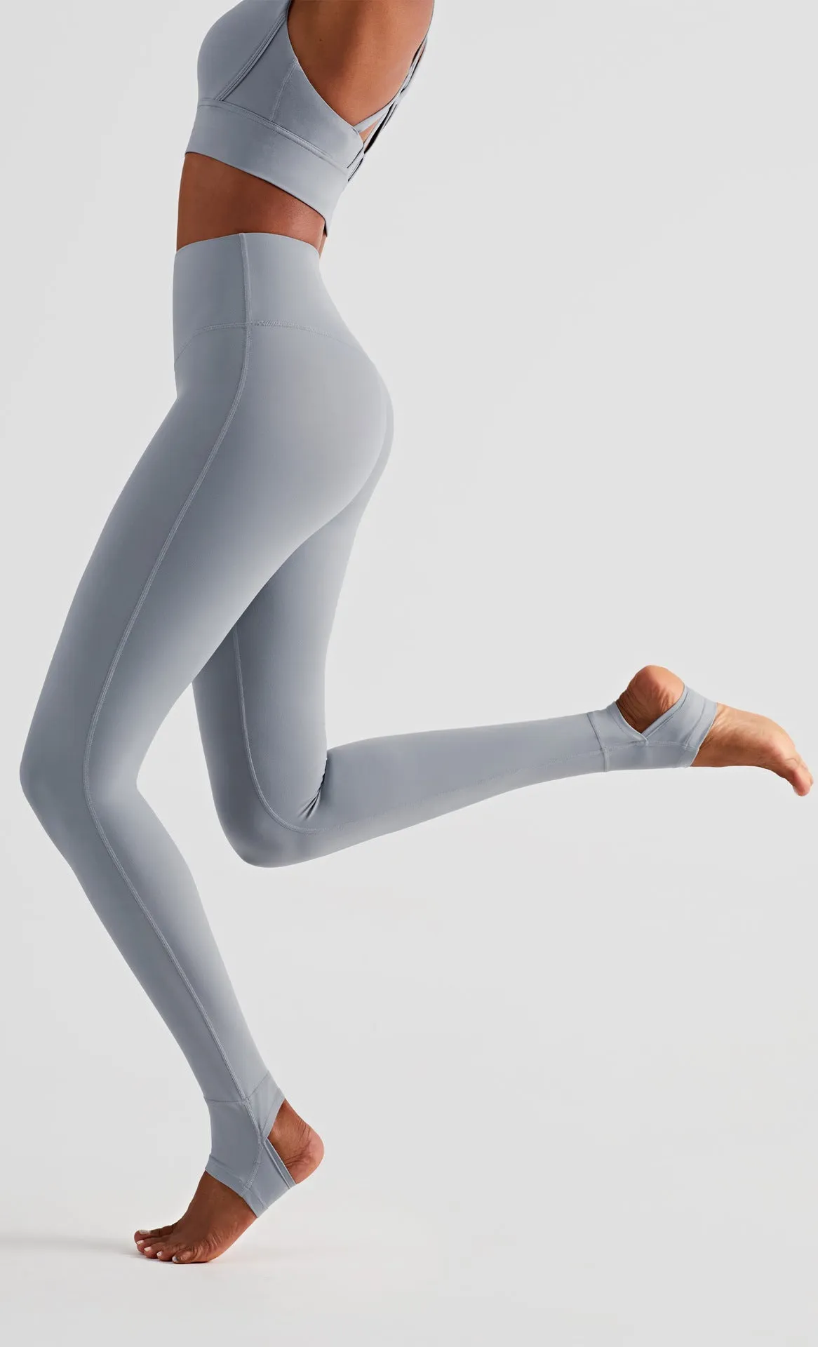 Women’s High Waist Workout Leggings with Foot Strap