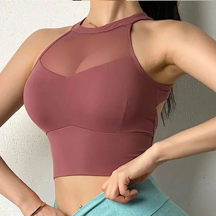 Women's Sports Bras Racerback Crop Top - Stretchy Fitness Gym Wear for Active Lifestyle