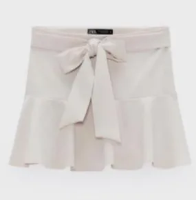 Zara Cream Ruffle Skirt
