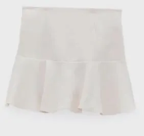 Zara Cream Ruffle Skirt